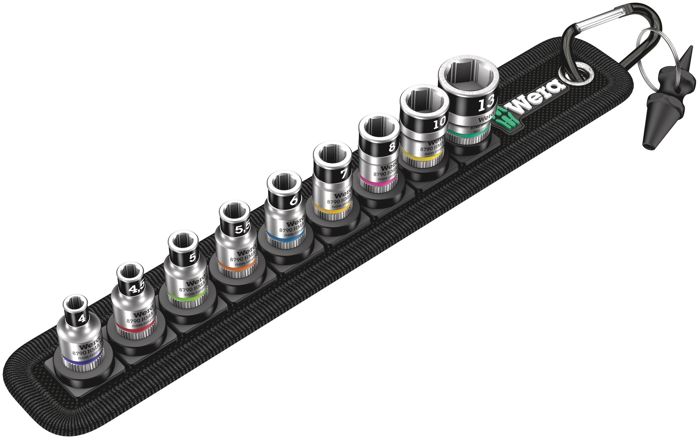 Wera 12-Piece Metric 1/4 in Standard Socket Set , 6 point