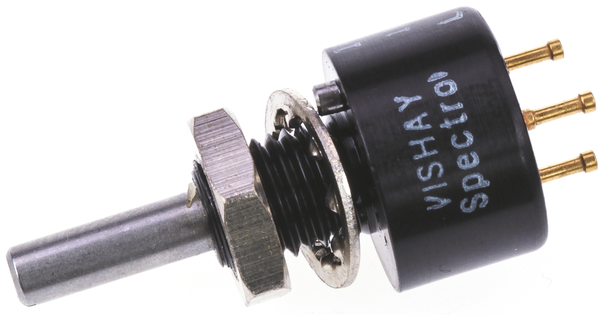 Vishay 140 1kΩ Rotary Potentiometer 1-Gang Panel Mount, 140B00102B10
