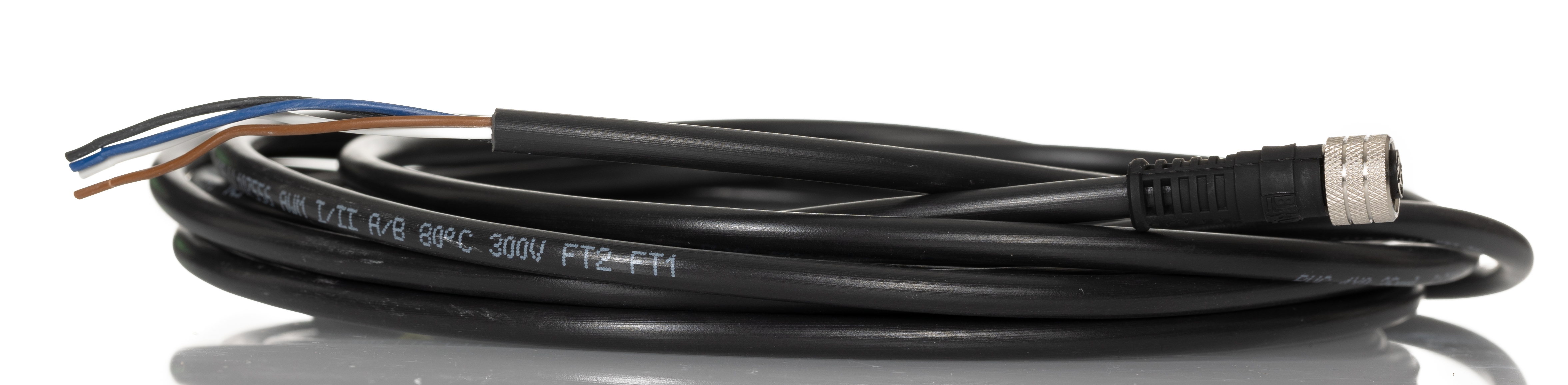 Brad from Molex Female Straight, Right Angle to Male 3 way Threaded Sensor Actuator Cable, 2 m