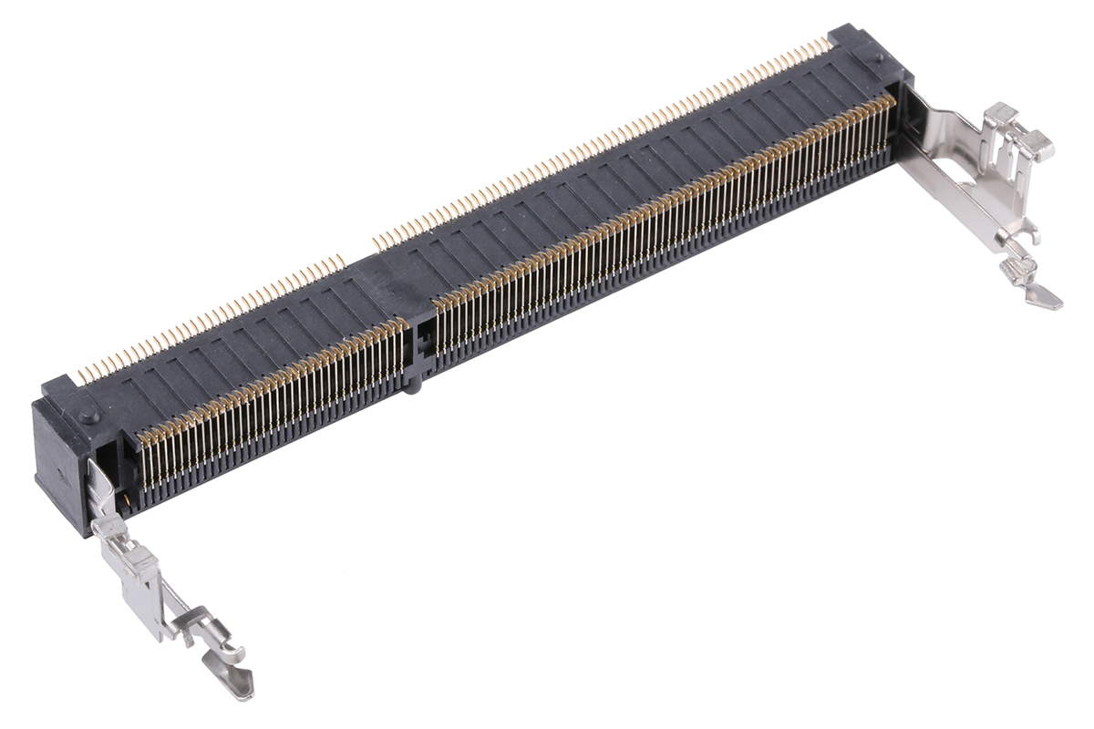 TE Connectivity 0.6mm Pitch 204 Way, Straight SMT Mount DDR3 DIMM Socket ,1.5 V