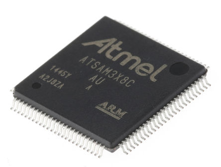 Microchip ATSAM3X8CA-AU, 32 bit ARM Cortex M3, SAM3X Microcontroller, 84 MHz, 512kB FLASH, 100-Pin LQFP