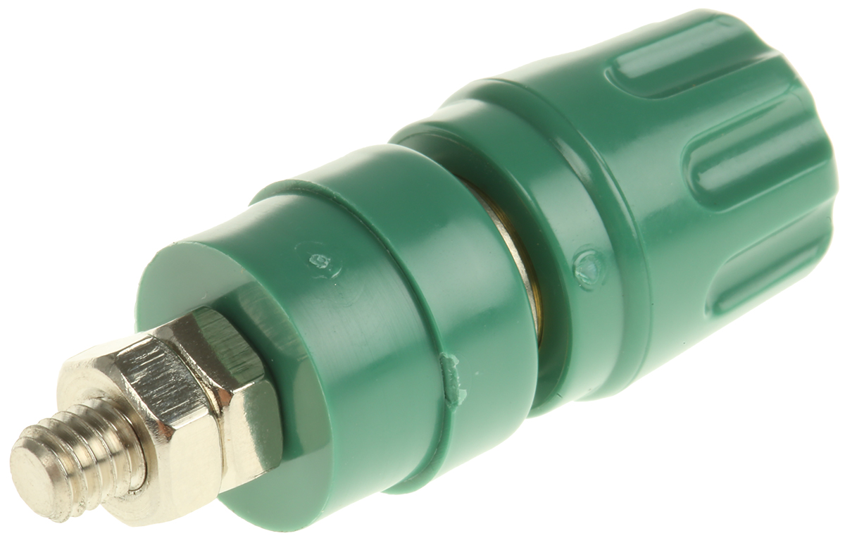 Hirschmann Test & Measurement Green Female Banana Plug - Screw, 60V dc
