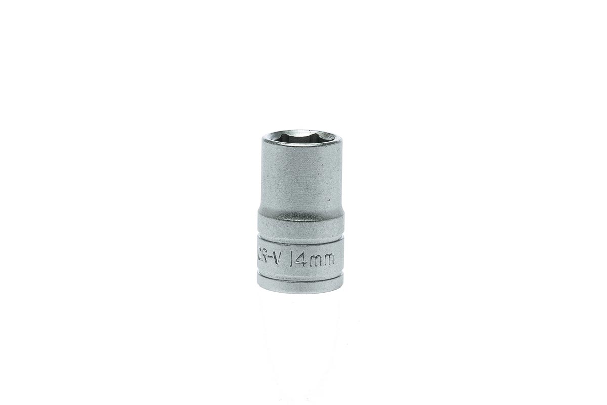 Teng Tools 1/2 in Drive 14mm Standard Socket, 6 point, 38 mm Overall Length