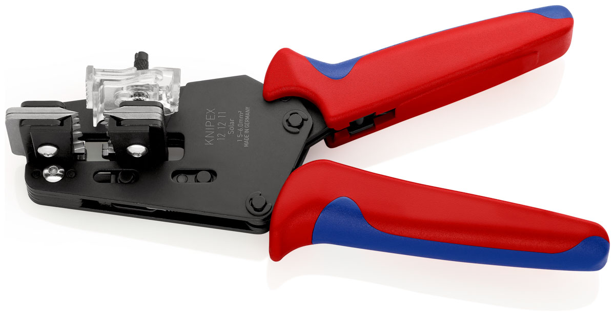 Knipex 12 12 11 Series Precision Insulation Stripper, 1.5 mm² Min, 6 mm² Max, 195 mm Overall