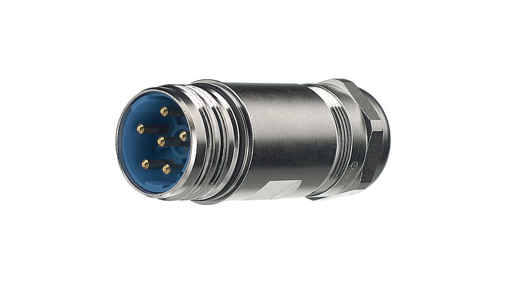 Hummel Circular Connector, 6 Contacts, Cable, M23 Connector, Plug, Male, IP67, IP69K, Power Connectors M 23 Series
