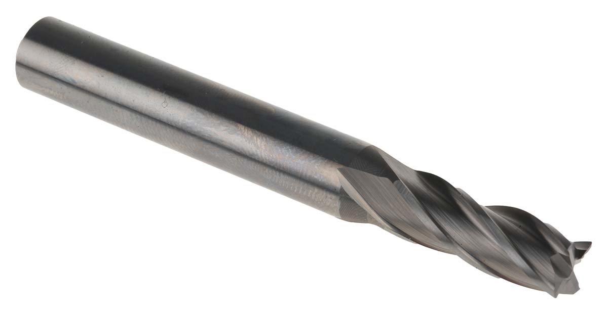 Dormer End Mill, 7mm Cutter, Solid Carbide, 8 mm Shank, 19mm Cut Length