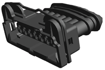 TE Connectivity, Junior Power Timer Automotive Connector Socket Black 7 Way, Solder Termination 282194-1
