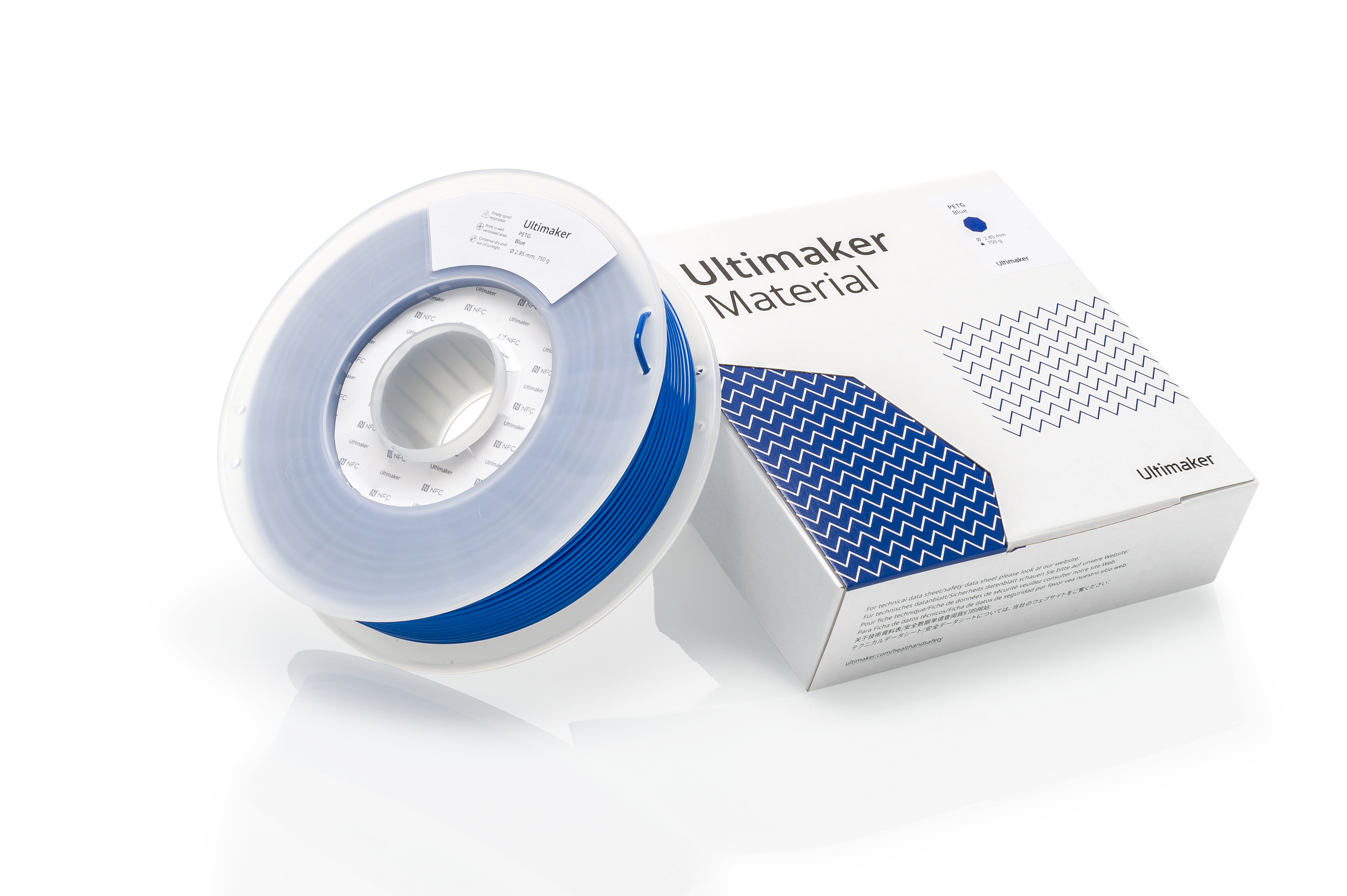 Ultimaker 2.85mm Blue PET-G 3D Printer Filament, 750g