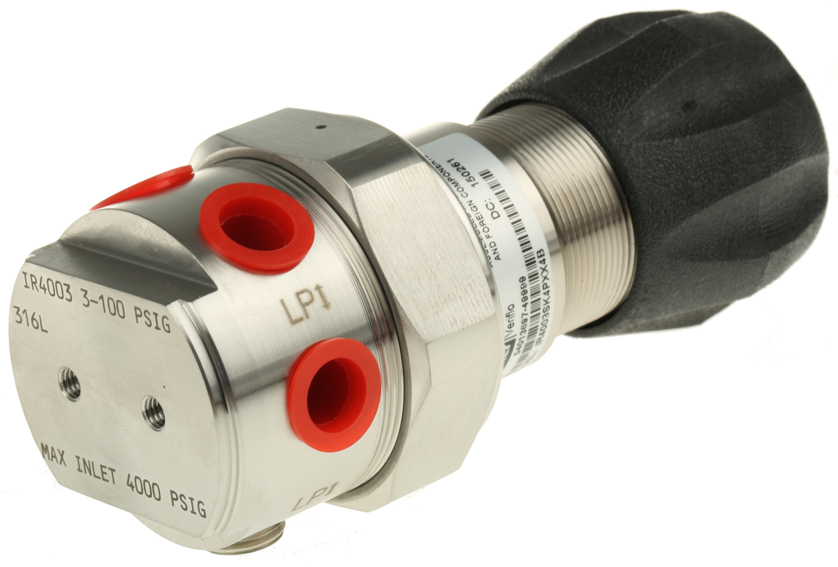 Parker NPT 1/4 Pneumatic Regulator - 2psi to 100psi, 1/4in, 400psi max. input