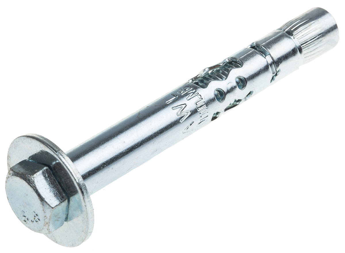 RawlPlug Steel Masonry Anchor M8 x 80mm, 10mm Fixing Hole