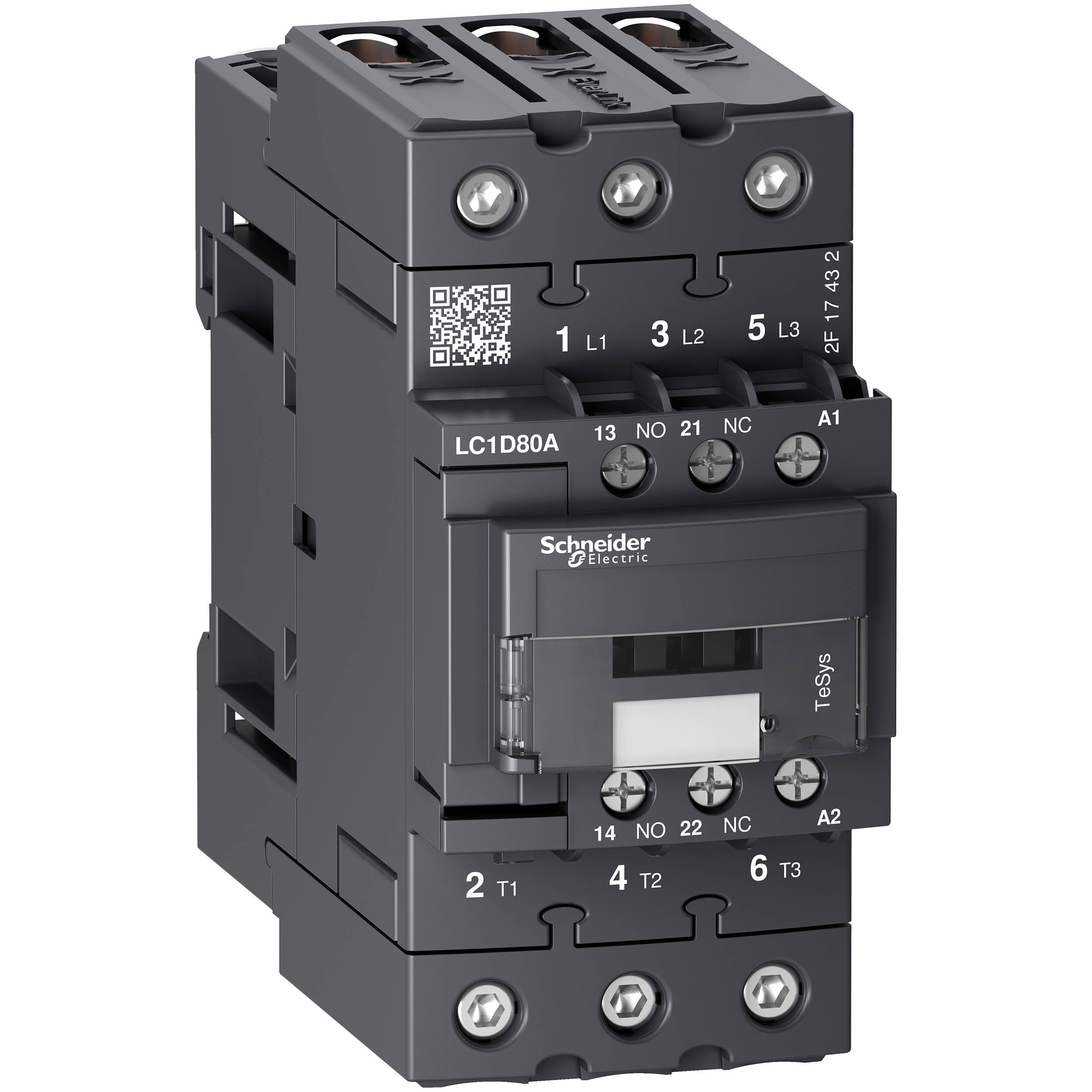 Schneider Electric TeSys D Contactor, 220 V ac Coil, 3-Pole, 66 A, 37 kW, 1NC + 1NO