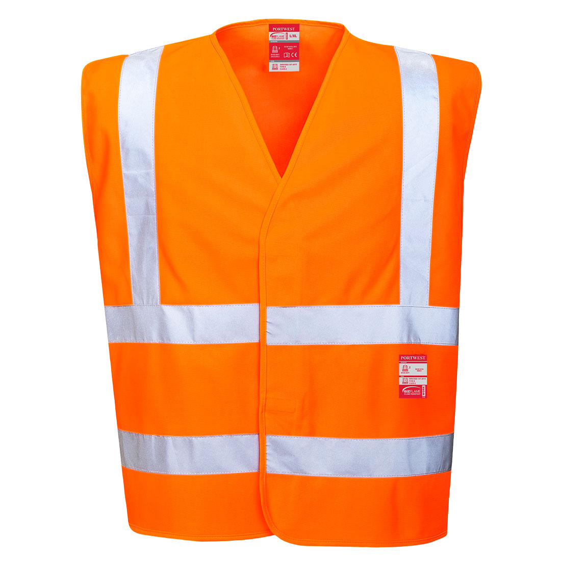 Portwest Yellow Flame Retardant Hi Vis Vest, L to XL