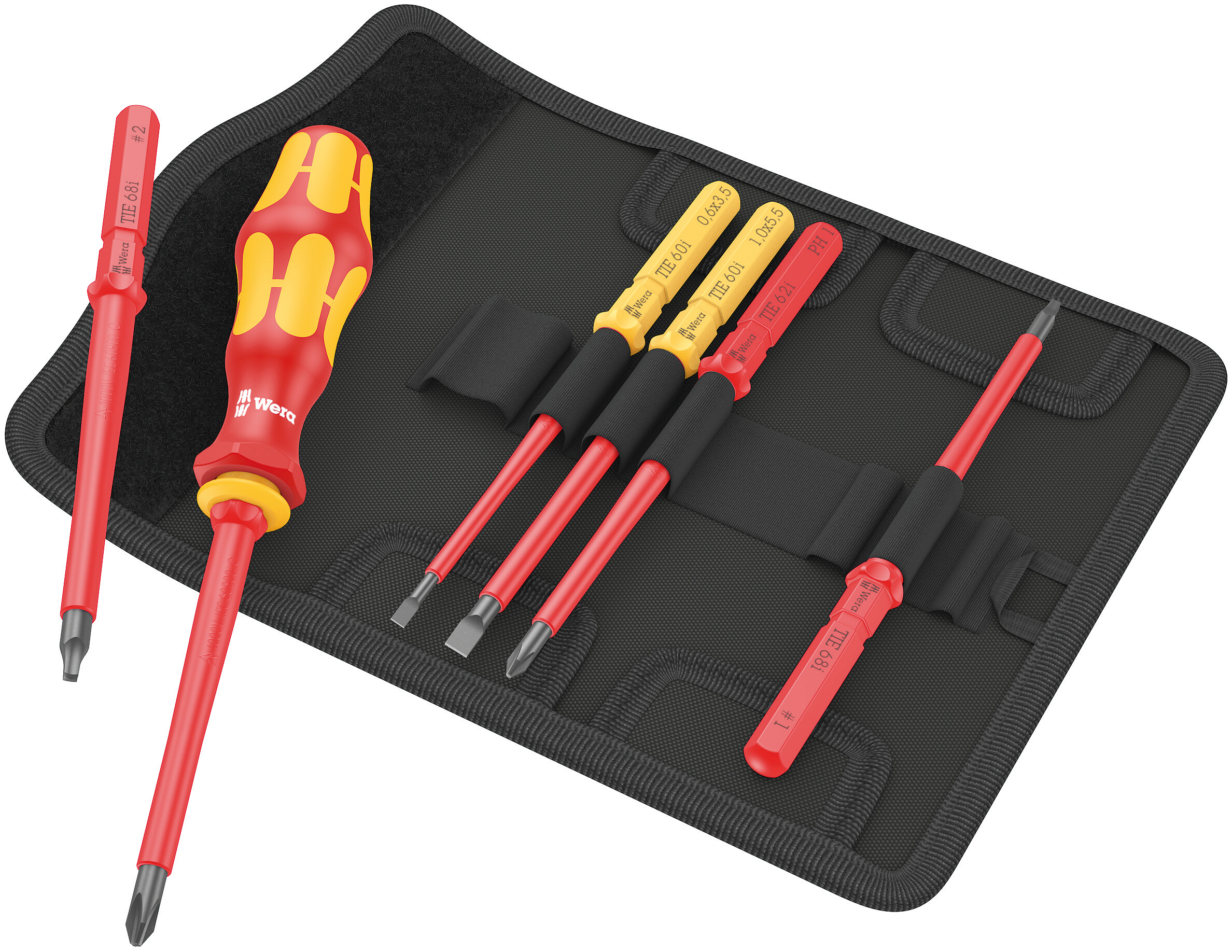 Wera Flat, Phillips Insulated Screwdriver, 6-Piece