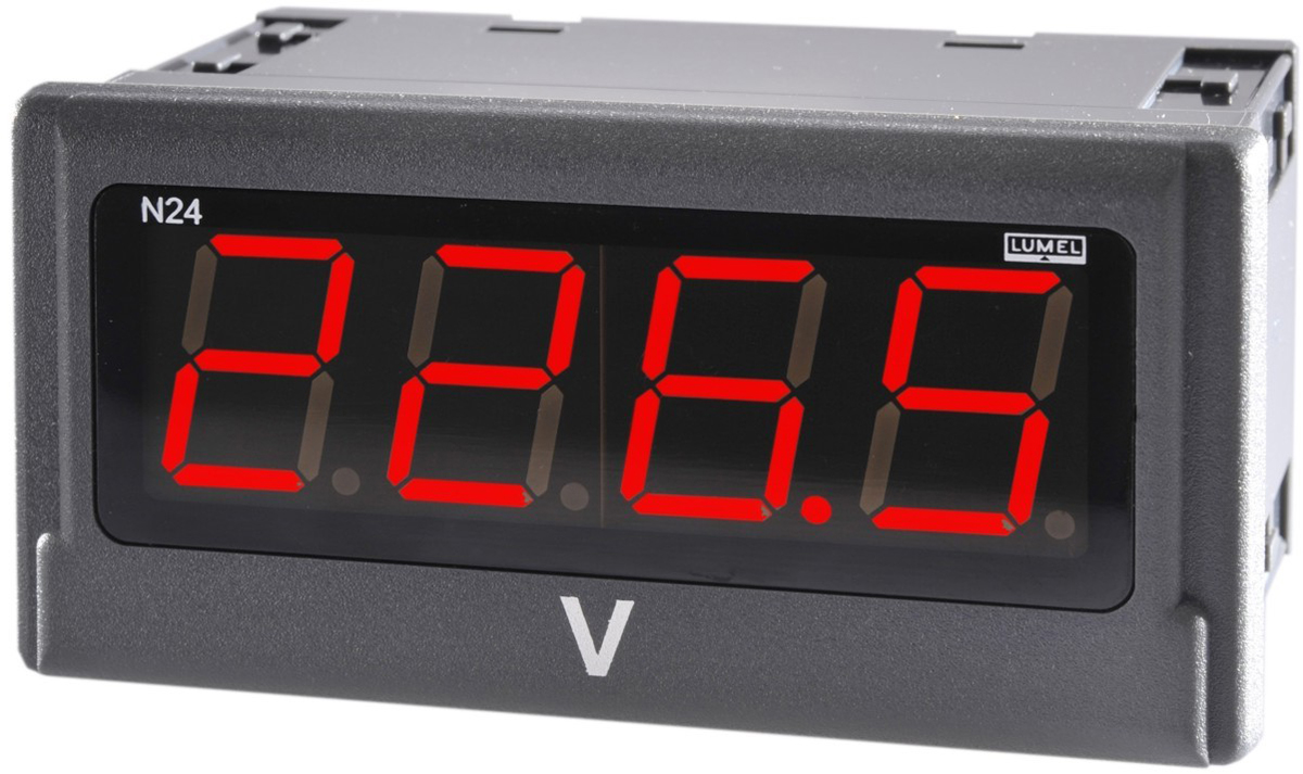 Lumel N24 LED Digital Panel Multi-Function Meter for AC Signal, 92mm x 45mm