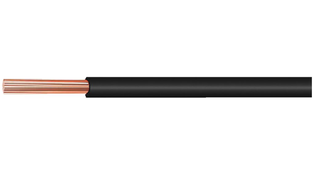 Helukabel Black 1.5 mm² Hook Up Wire, 15 AWG, 100m, PVC Insulation, 29129