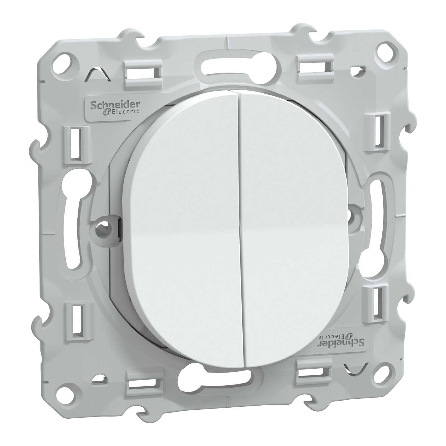Schneider Electric 2 Way White Switch Mechanism 10A, Ovalis C Series Series