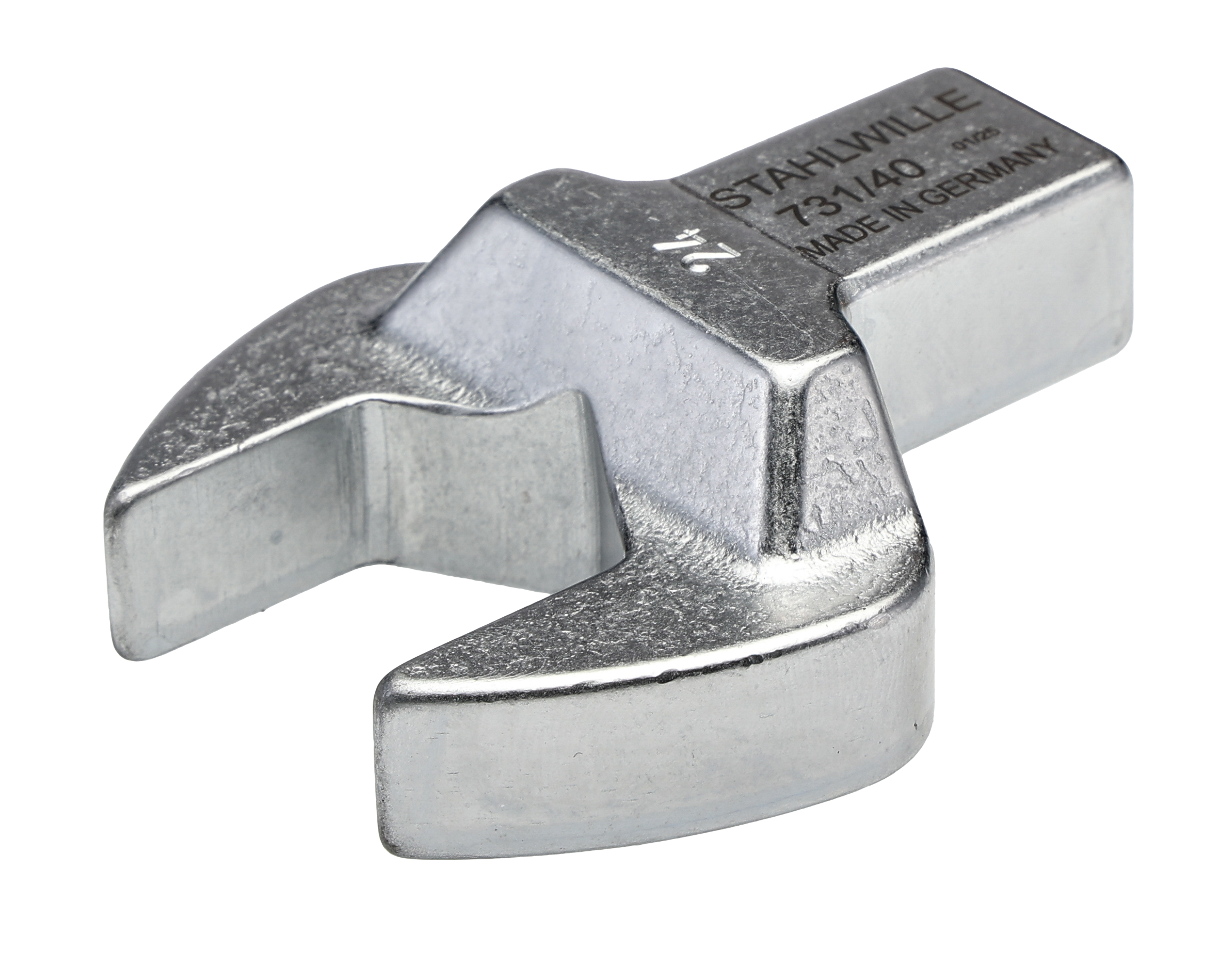 STAHLWILLE 731/40 Series Open Ended Insert Open-Ended Shell Tool, 24 mm, 14 x 18mm Insert, Chrome Finish