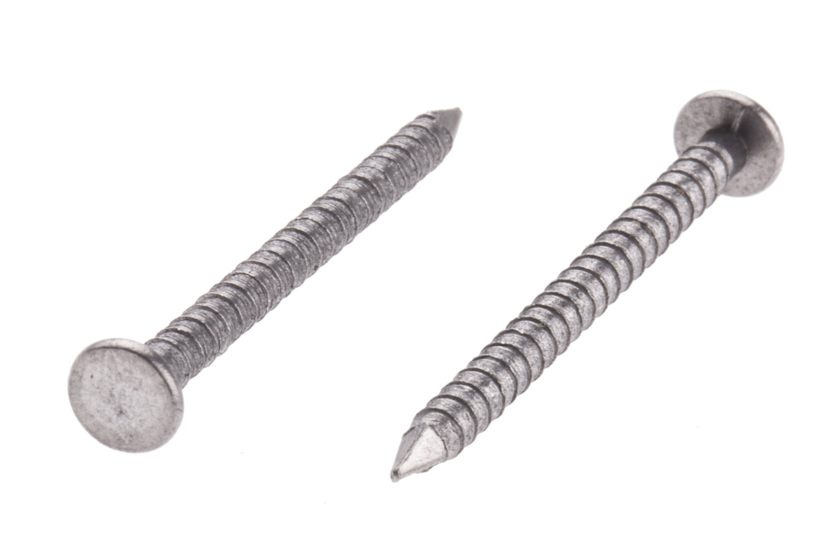 RS PRO Bright Steel Ring Shank Nails; 40mm x 2.65mm; 500g Bag