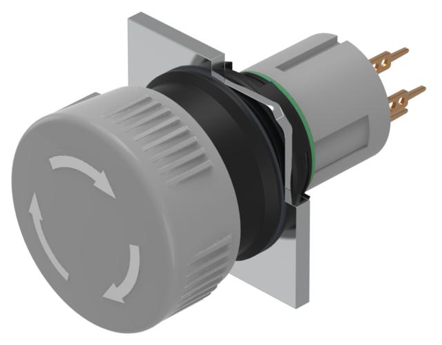 EAO 51 Series Series Maintained Emergency Stop Push Button, 16mm Cutout, SPDT