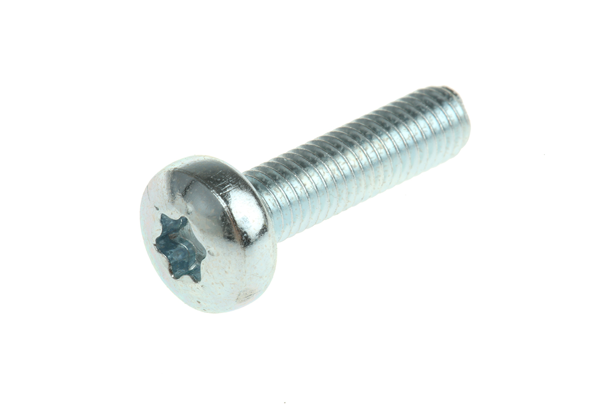 RS PRO Torx M5 Pan Steel Machine Screws x 20.0mm