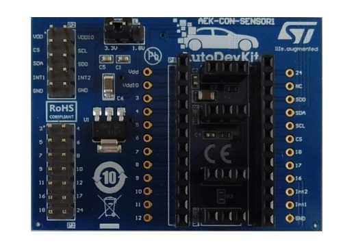 STMicroelectronics AEK-CON-SENSOR1 Connector Board for use with SPC5 MCU Discovery Boards and MEMS Sensor Boards