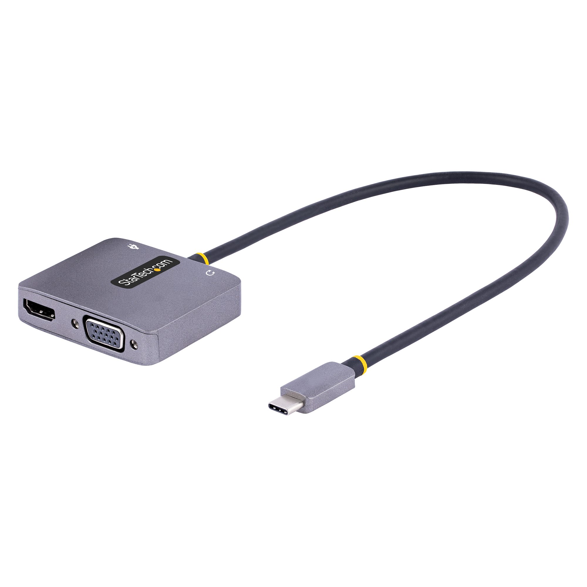 StarTech.com USB C to HDMI, VGA Adapter, USB C, 1 Supported Display(s) - 4K @ 60Hz