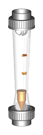 Georg Fischer Variable Area Flow Meter for Liquid, 20 L/h Min, 200 L/h Max