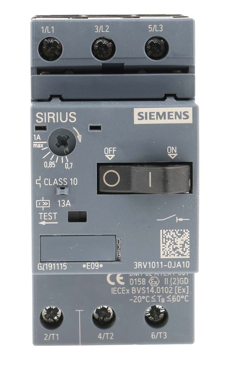 Siemens 0.7 → 1 A SIRIUS 3RV Motor Protection Circuit Breaker, 690 V