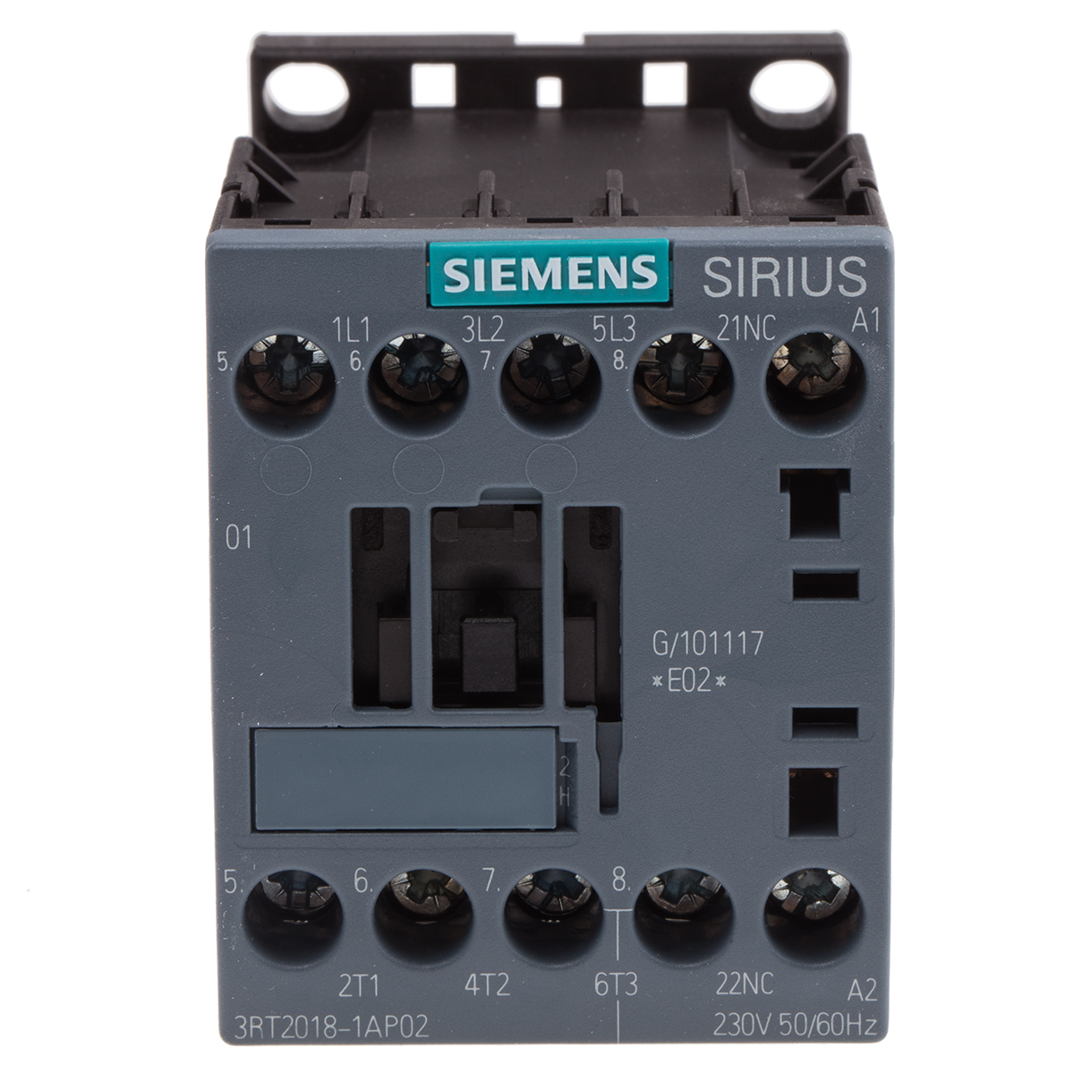 Siemens SIRIUS 3RT 3RT2 Contactor, 230 V ac Coil, 3-Pole, 16 A, 7.5 kW, 3NO, 400 V ac