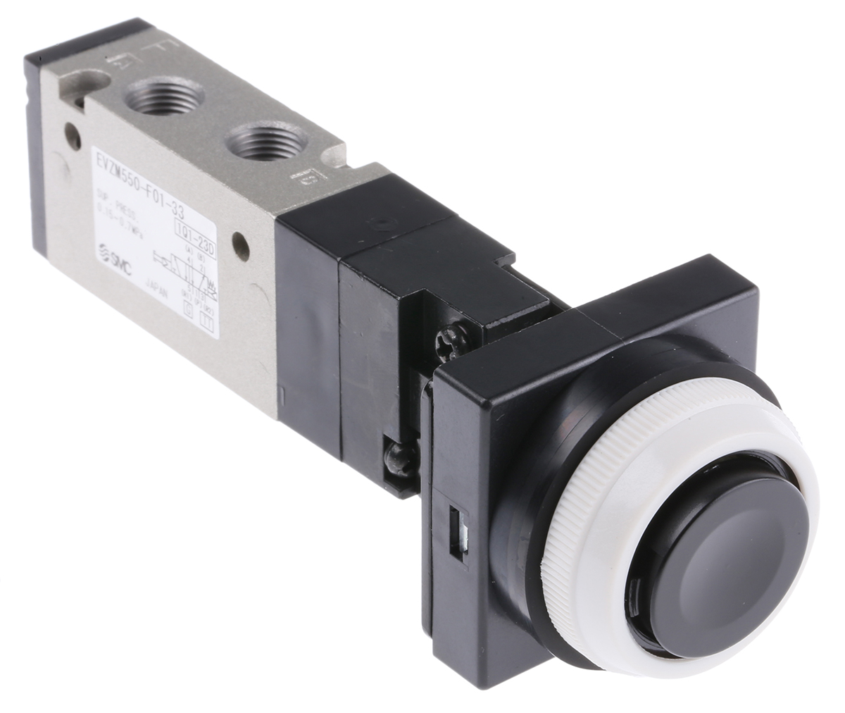 SMC Push Button 5/2 Pneumatic Manual Control Valve VZM500 Series, G 1/8, 1/8in, III B