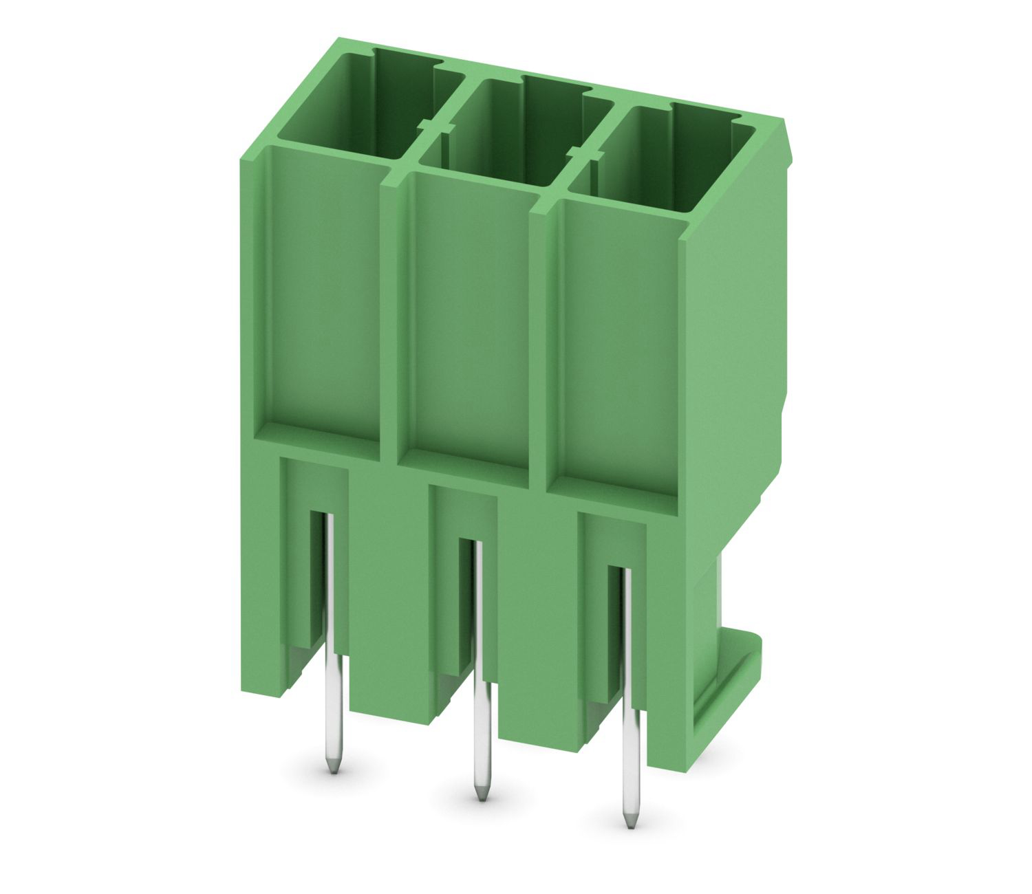 Phoenix Contact, 7.62mm Pitch, COMBICON PCV, 3 Way, , Pluggable Terminal Block, Header, Solder Termination, 1804690