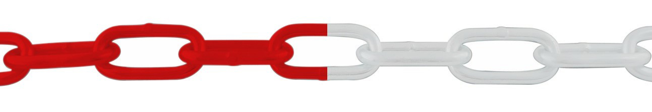 RS PRO Red & White Steel Chain Barrier