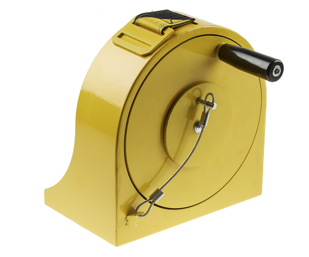 Tensator Black & Yellow Retractable Barrier, 23m, Yellow/Black Tape