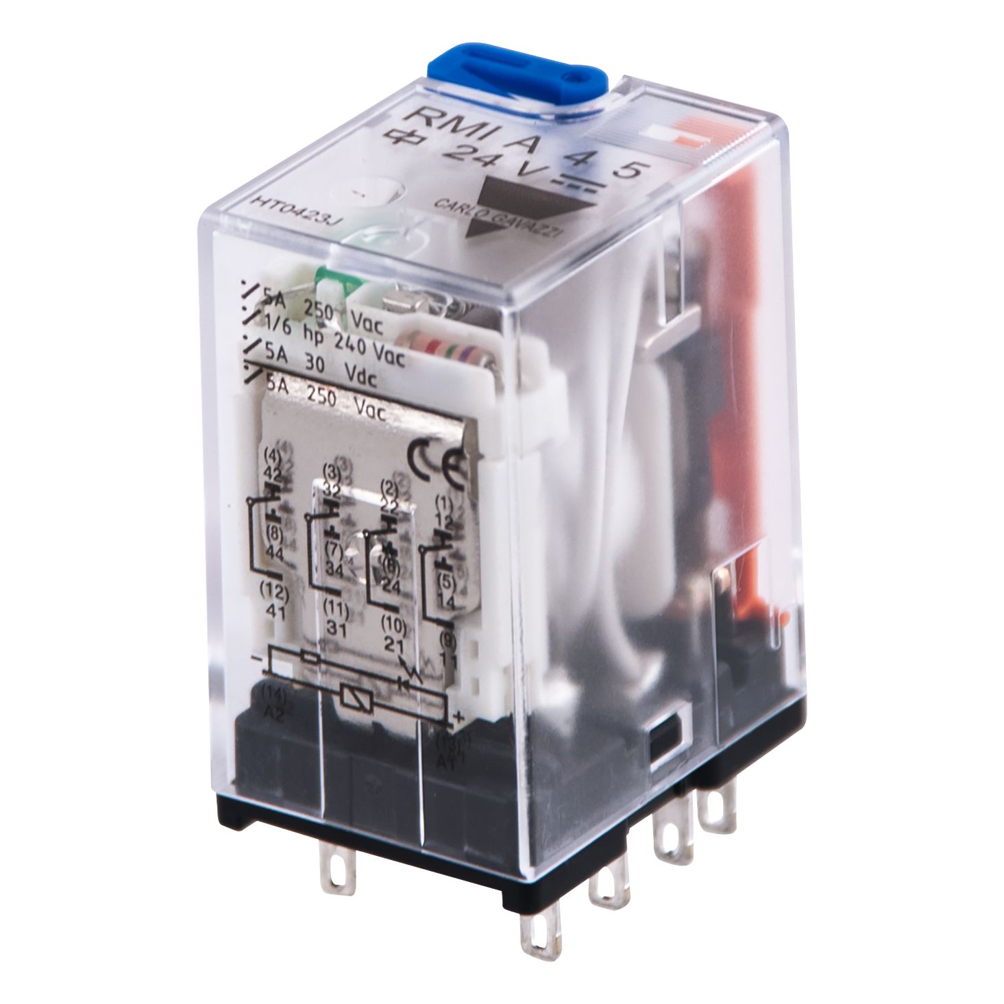 Carlo Gavazzi PCB Mount Power Relay, 24V dc Coil, 10A Switching Current, DPDT