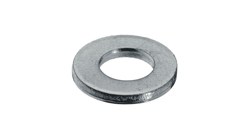 RND Passivated, Zinc Plated Zinc Plated Steel Flat Washers, M6mm, DIN 125A