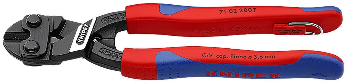 Knipex 71 02 200 T 200 mm High Performance Chrome Vanadium Steel Compact bolt cutter