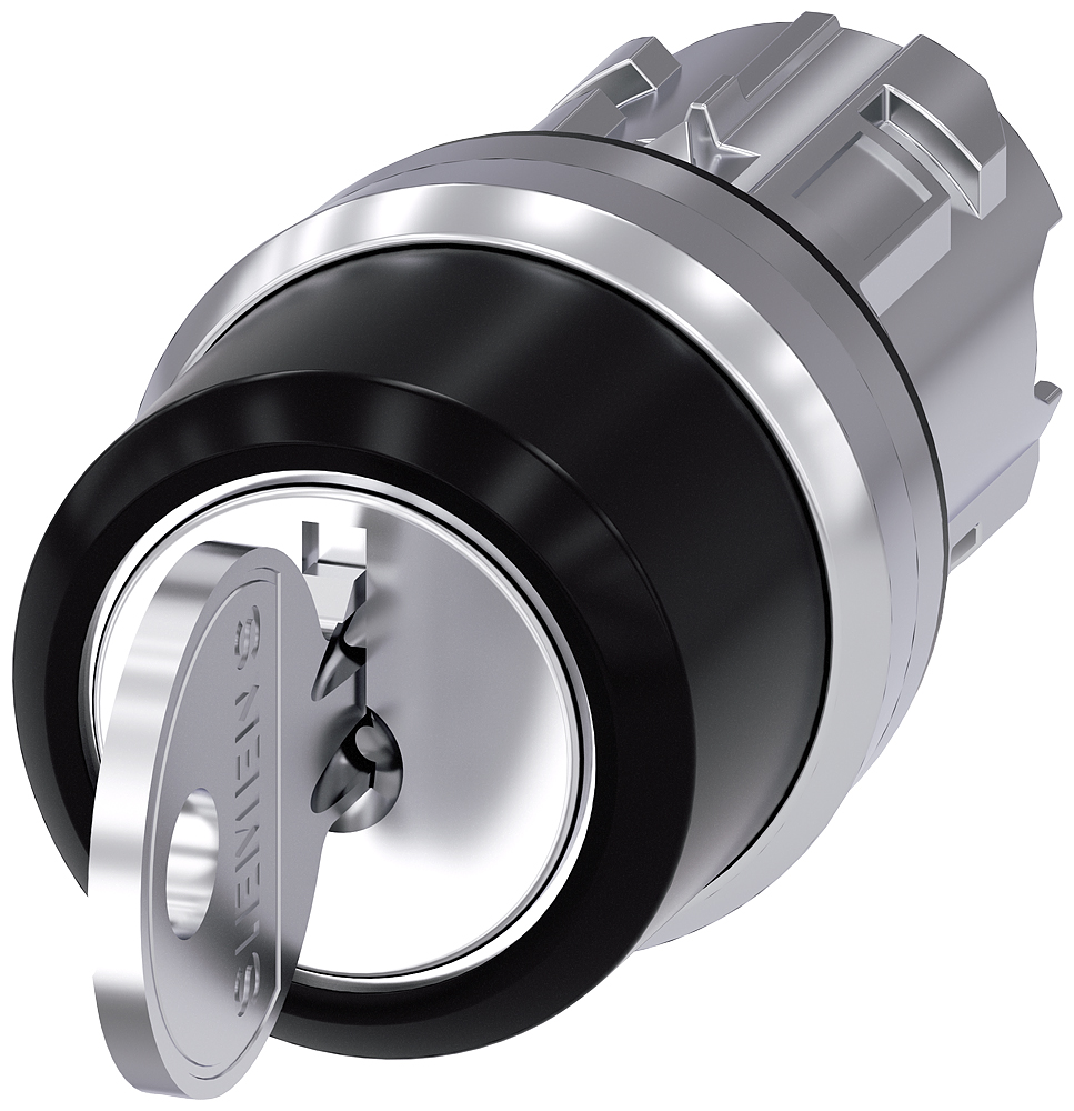 Siemens SIRIUS ACT 3SU10 3-position Key Switch Head, Latching, 22mm Cutout