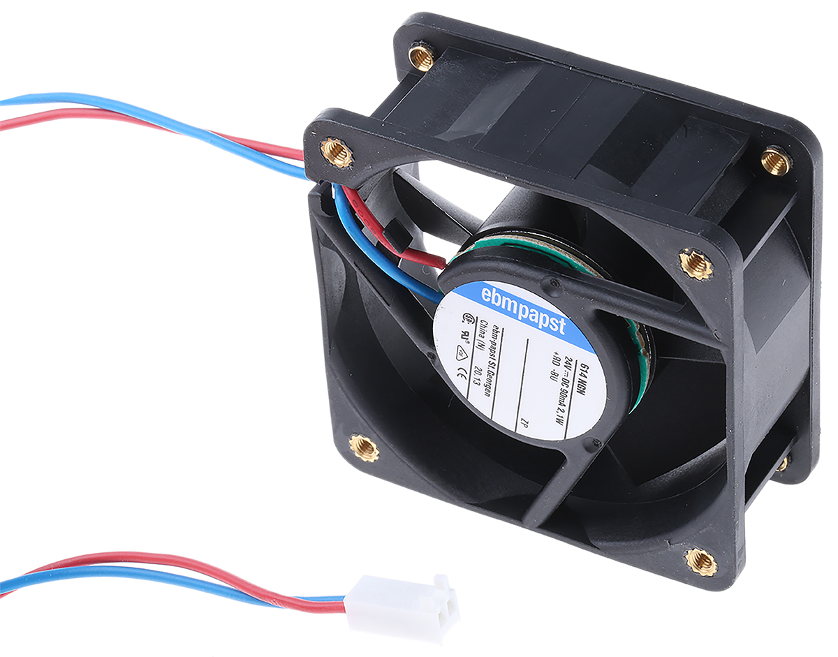 ebm-papst 600 N Series Axial Fan, 24 V dc, DC Operation, 41m³/h, 2.1W, 60 x 60 x 25mm