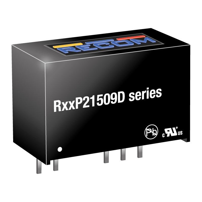 Recom R12 DC-DC Converter, -9V dc/ -111mA Output, 10.8 → 13.2 V dc Input, 2W, Through Hole, +90°C Max Temp -40°C