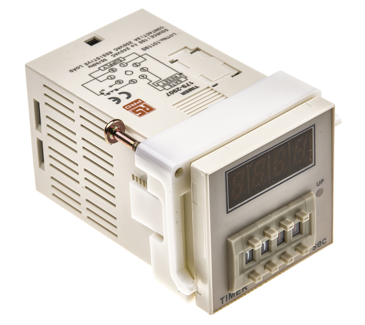 RS PRO Plug In Timer Relay, 100 → 240V ac, 1-Contact, 99.9s, 1-Function, SPDT