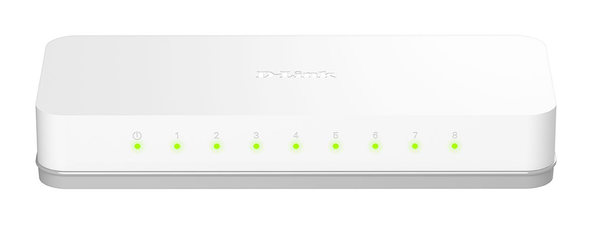 D-Link 8‑Port Fast Ethernet t Easy Desktop Switch, Unmanaged 8 Port Network Switch, EU