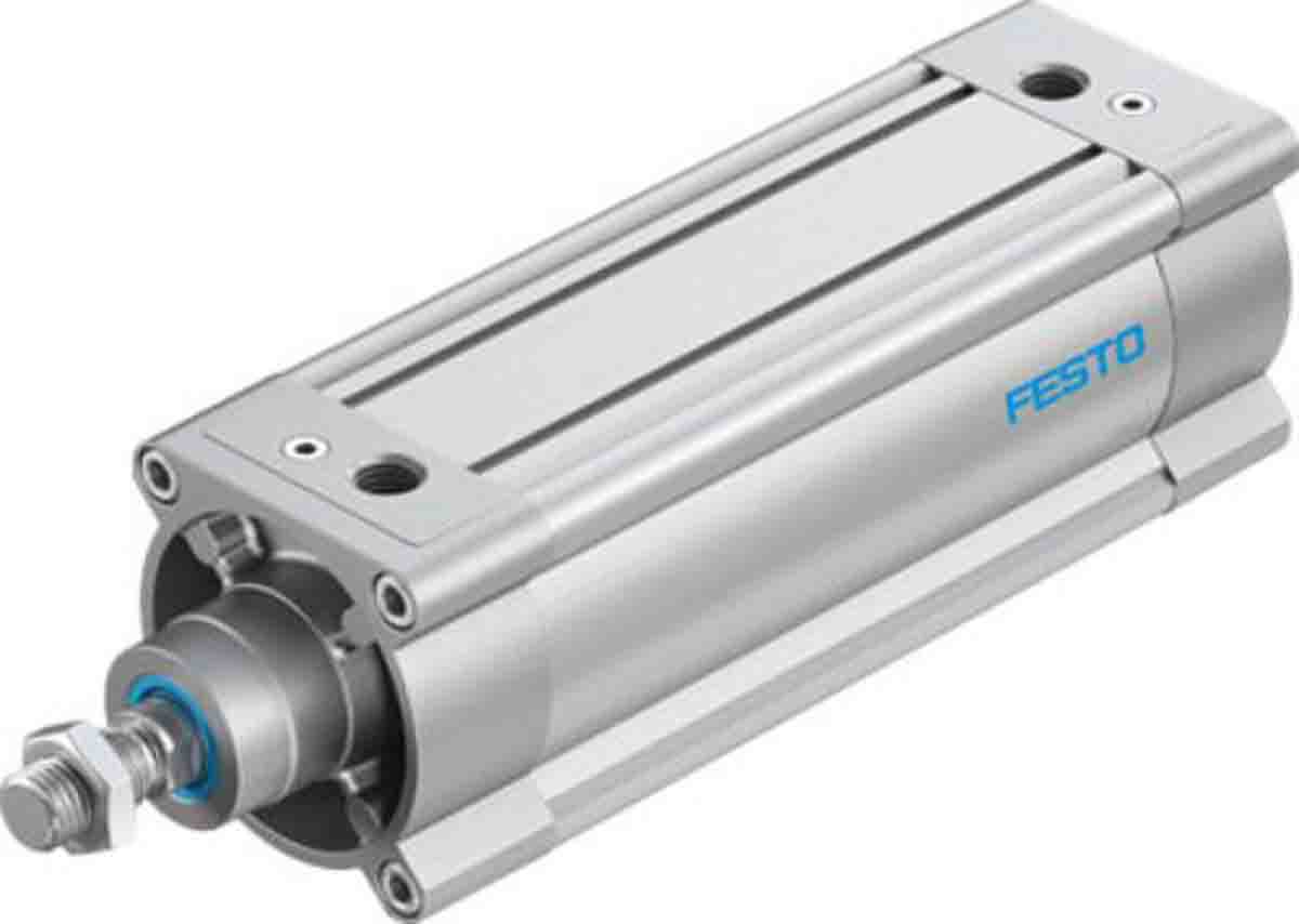 Festo Pneumatic Piston Rod Cylinder - 1384811 100 mm Bore, 200 mm DSBC-100-200-PPVA-N3 Series, Double Acting Acting