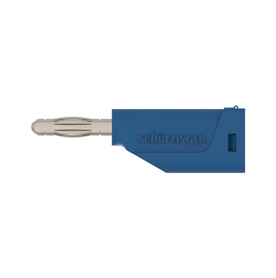 Schutzinger Blue Male Banana Connector, 4 mm Connector, Screw Termination, 30 V ac, 60 V dc, Nickel Plating