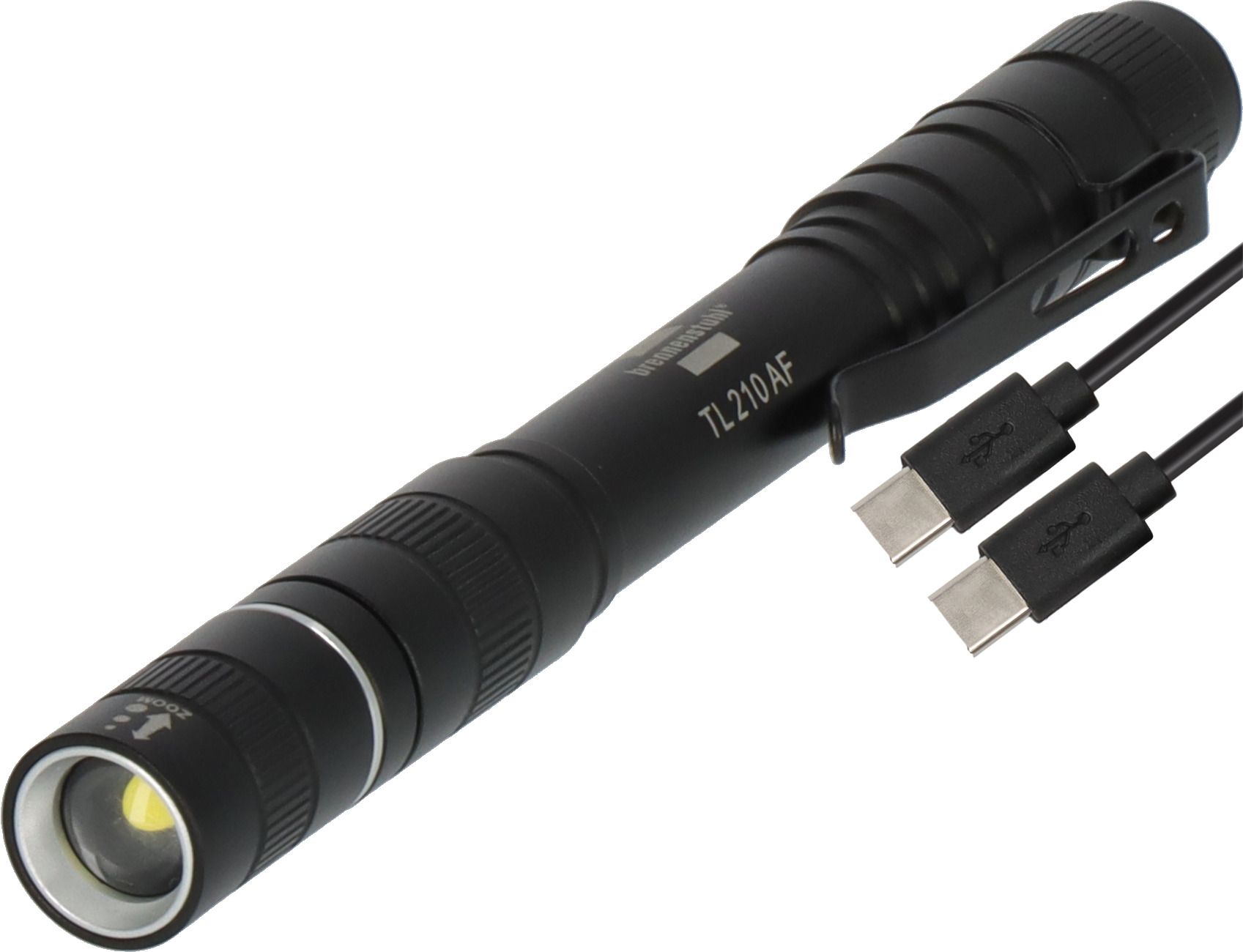 LED LED Torch Black - Rechargeable 200 lm, 16 mm