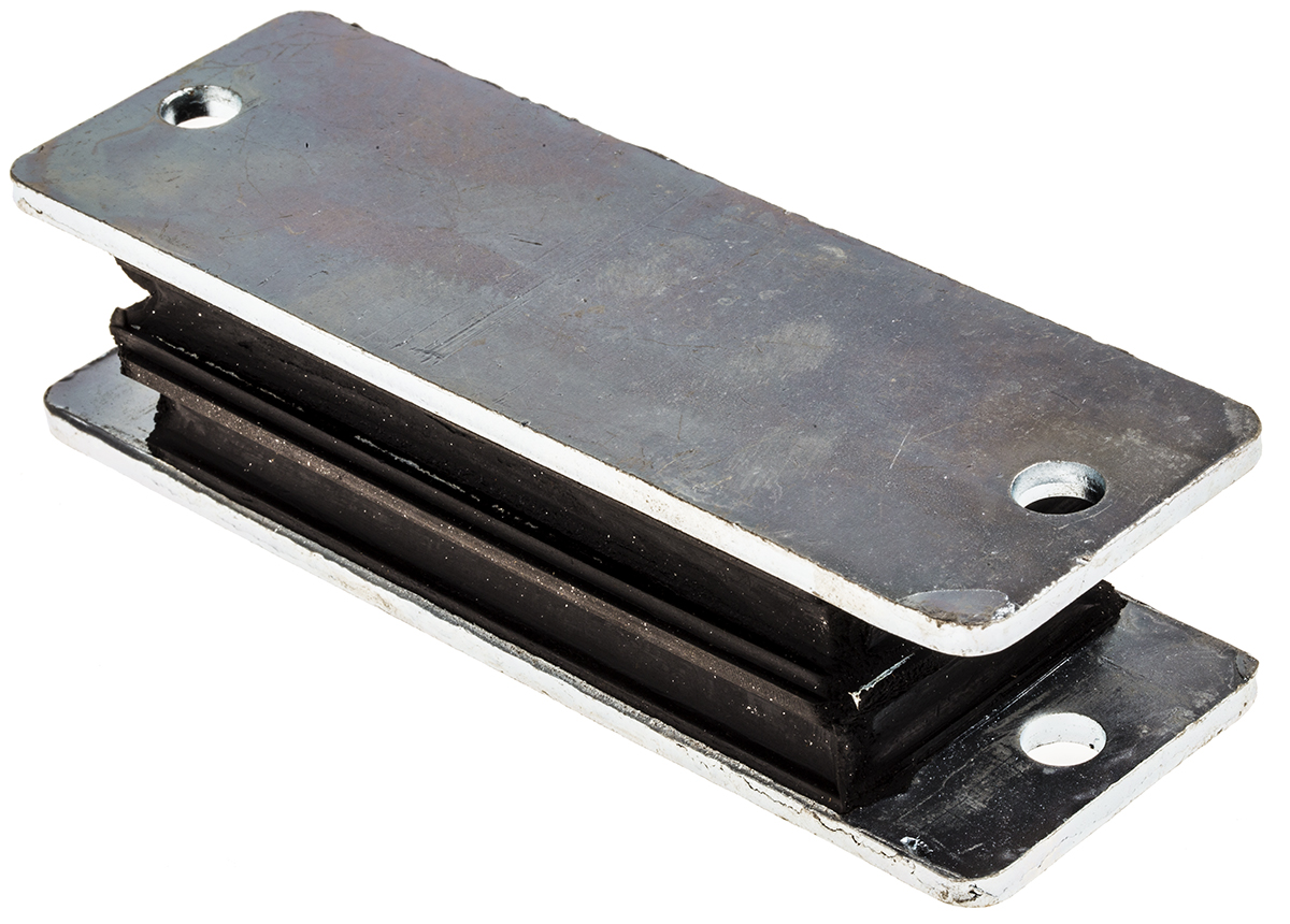 RS PRO Rectangular Anti Vibration Mount with 1030kg Compression Load