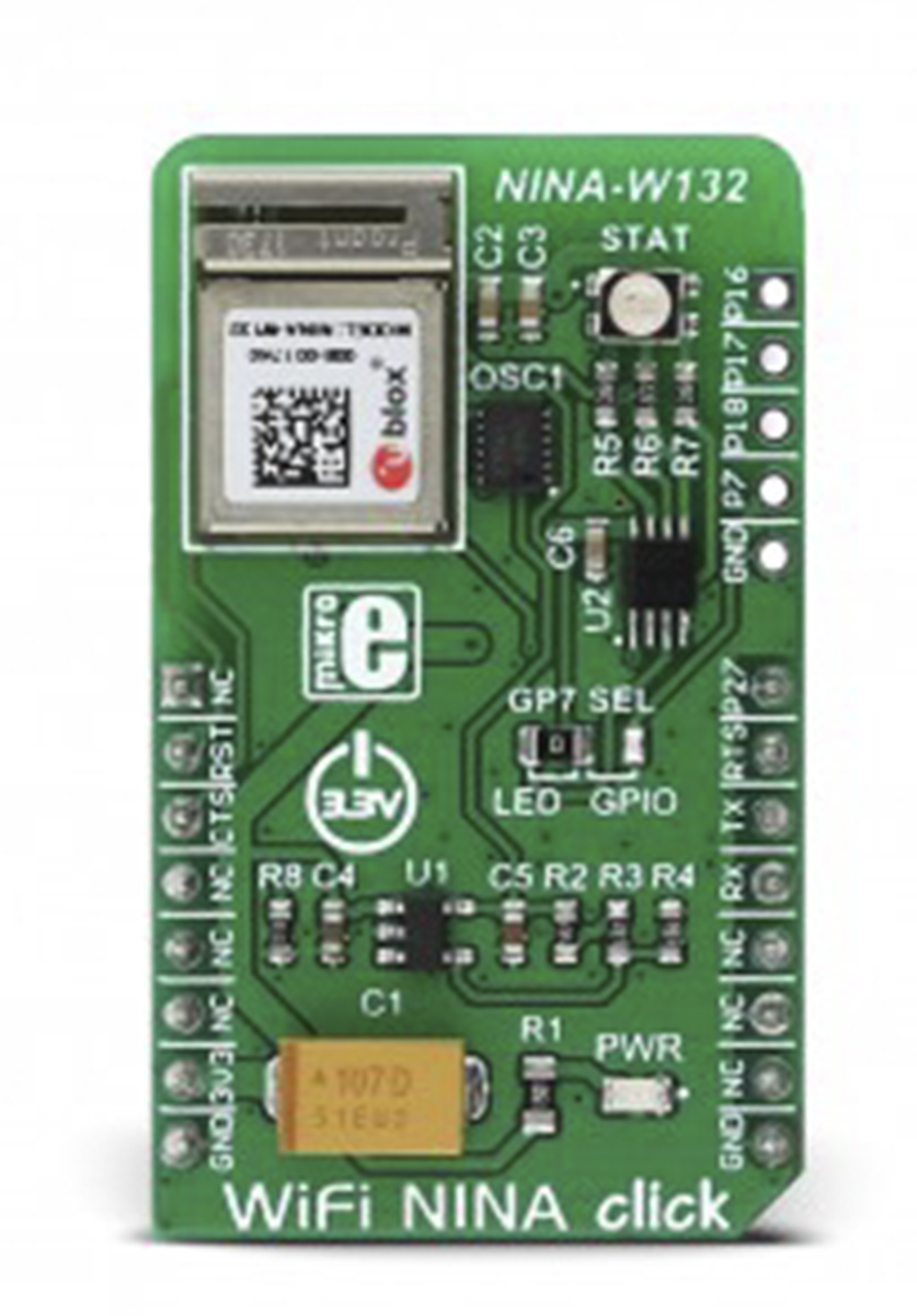 MikroElektronika WiFi NINA click NINA-W132 WiFi for Home/Building Automation and Other Applications, Medical and