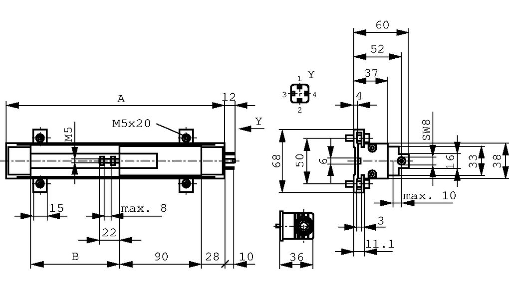 Novotechnik TLH Series Linear Measuring Position Sensor, Voltage Divider Signal