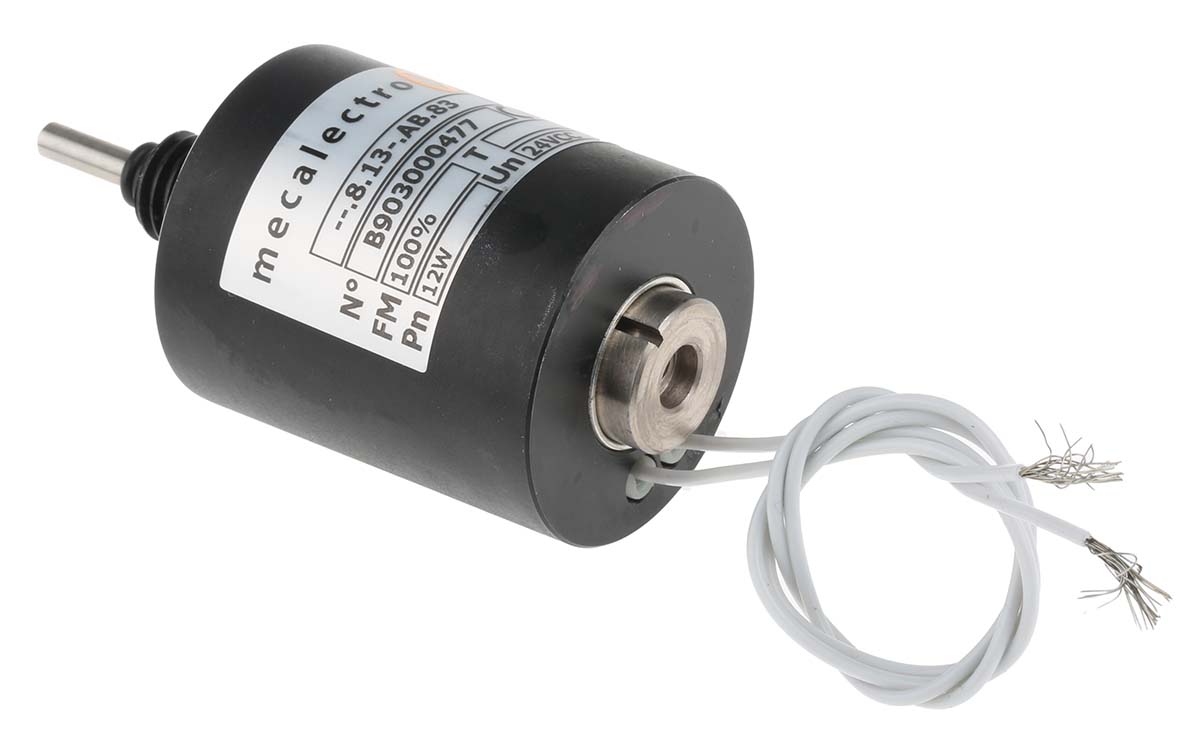 Mecalectro Linear Solenoid, 24 V dc, 2 → 4N