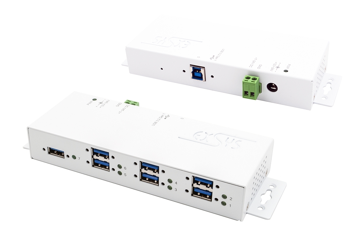 Exsys 7 Port USB 3.2  Hub, USB Bus Powered, 178 x 59 x 25mm