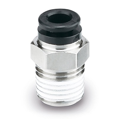 SMC KQ-X1744 Series Male Connector, 6 mm to R 1/4 Male, Threaded-to-Tube Connection Style, KQH06-02S-X1744